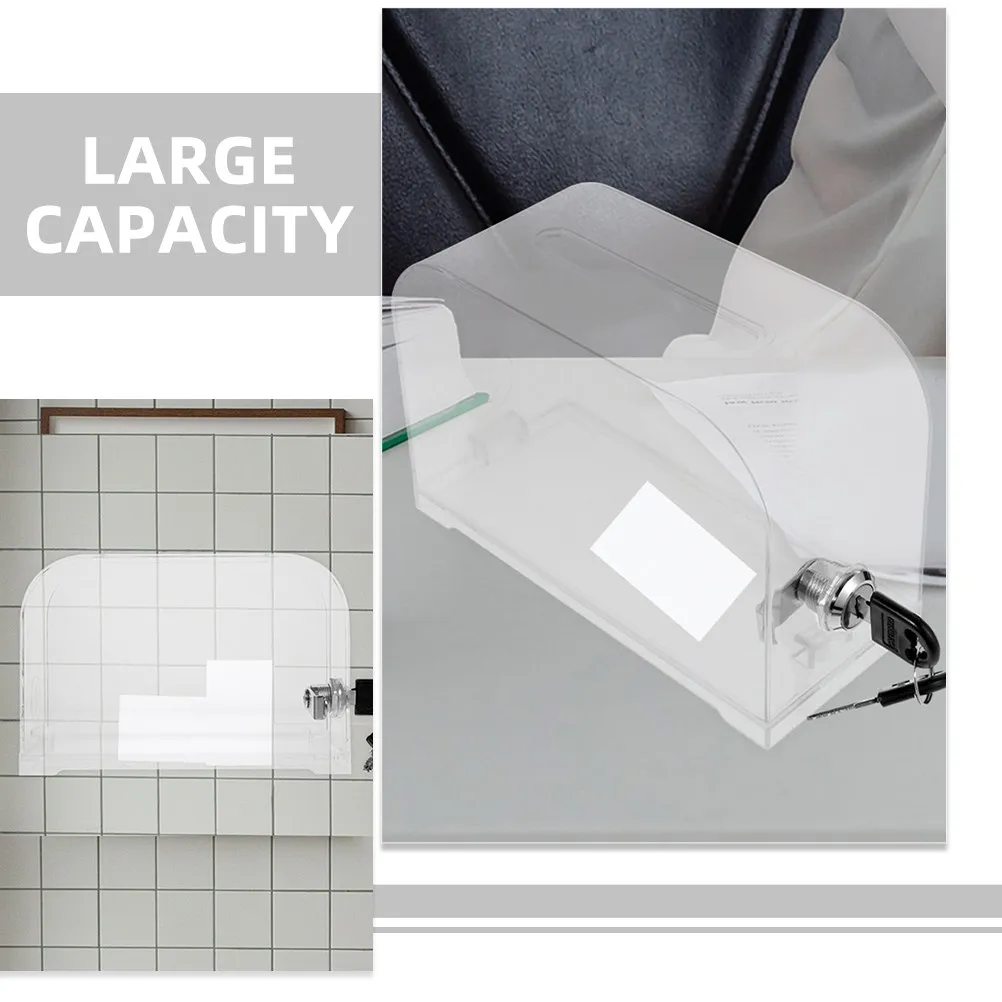 

2 комплекта акриловых ящиков для предложений с замком, большой емкости, с держателем для визиток, для офиса, отеля, выставки, свадьбы, для пожертвований и чаевых