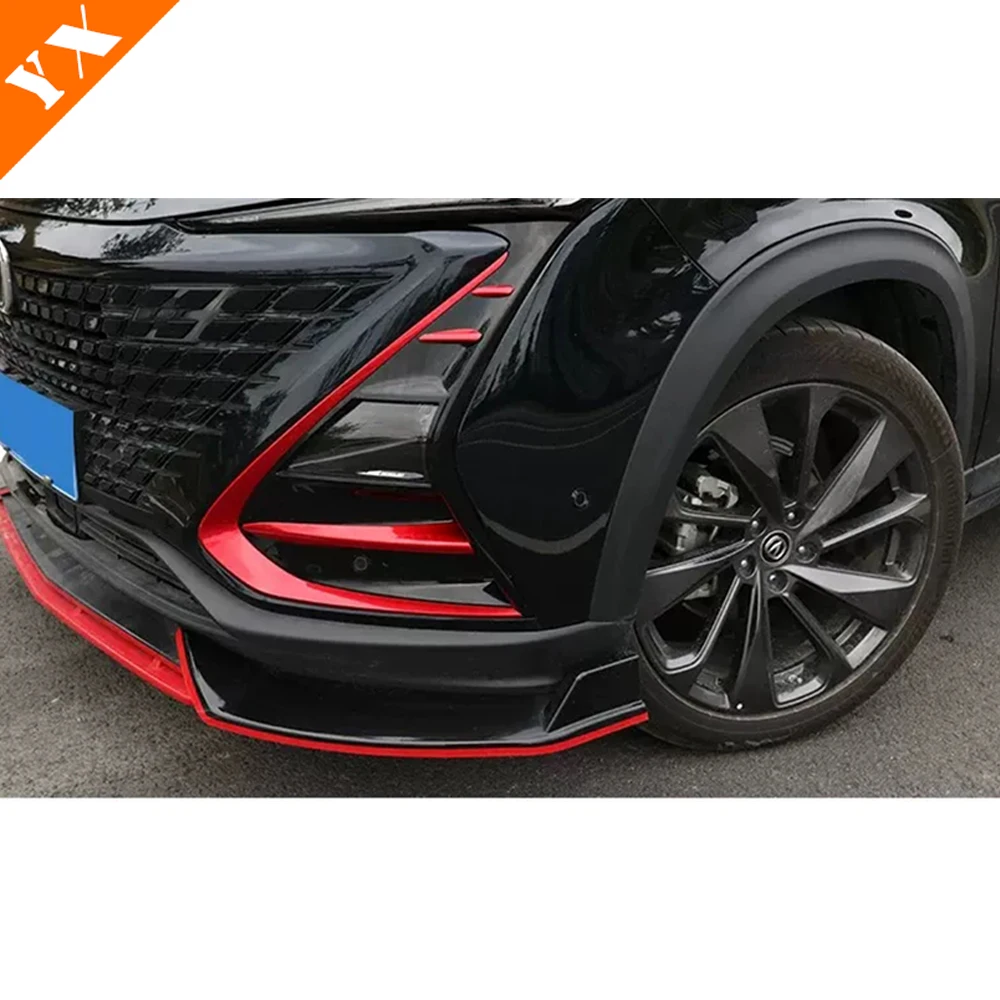 Carbon Chrome Red Car Front Fog Light Trim Sticker Cover Decor Anti Scratch Garnish 2020-2024 For Changan UNIT UNI-T Accessories