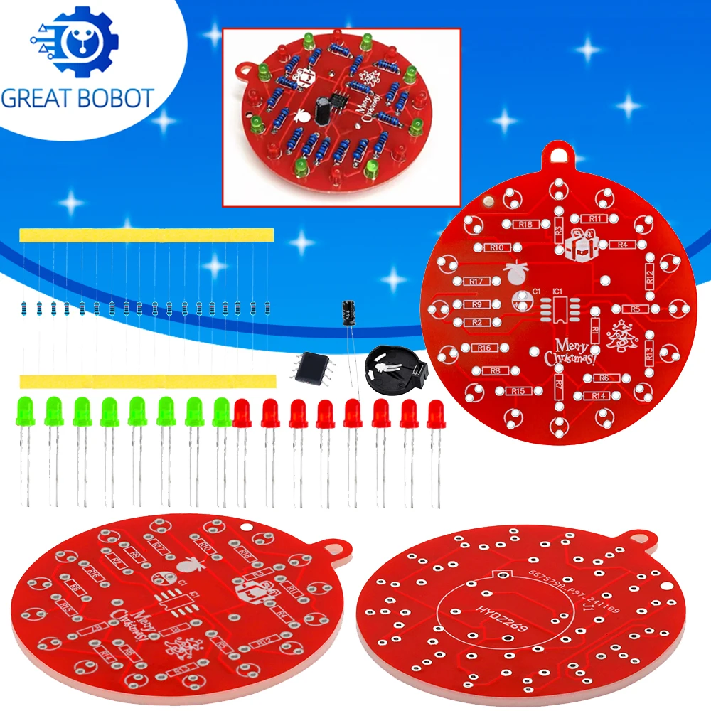 NE555 Timer Module w/ Dual-Color Flashing LEDs - DIY Soldering Kit  for (Arduino-Compatible)