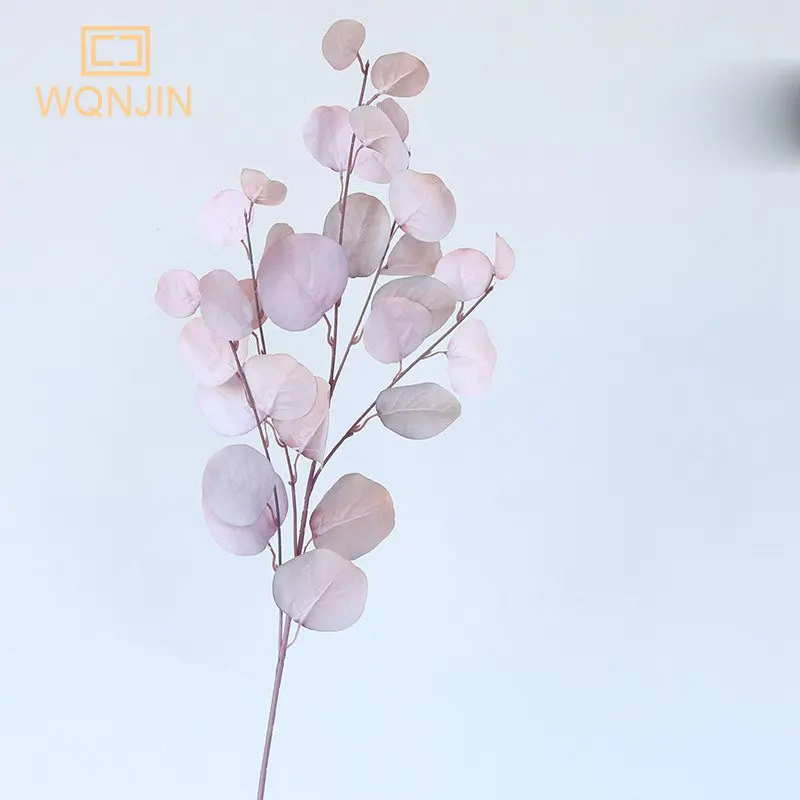 1pc, Hotel hochzeits dekoration Herbst baum blätter künstliche Blumen simulation Eukalyptus apfel blätter – Detail 15