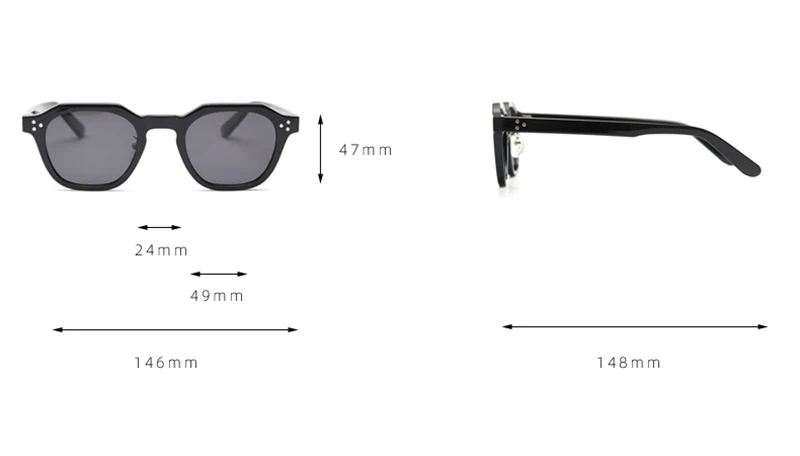 Peekaboo Retro-Sonnenbrille im koreanischen Stil für Damen, TR90-Rahmen, Polygon-polarisierte Sonnenbrille, UV400, männlich, grün, braun, 2023, Sommer – Detail 5