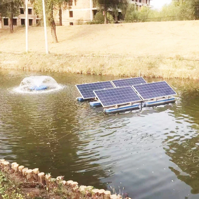 Custom River Treatment Solar Energy Aeration Machine Fish Pond Aerator Fountain Aerator