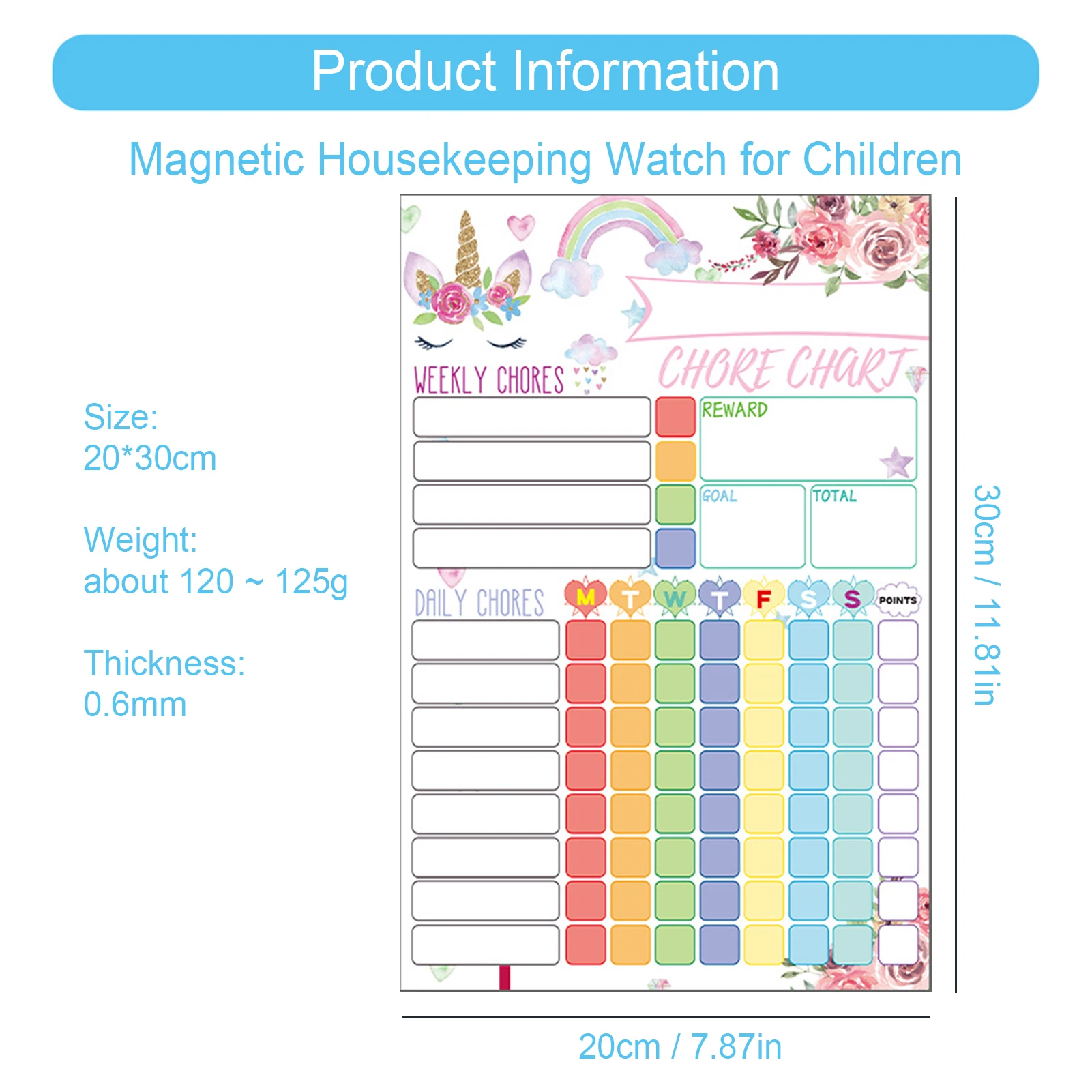 Magnetic Chore Chart Weekly Visual Schedule For Kids Magnetic Dry Erase Board Reward Chart For Toddlers Kids Teenagers Adults