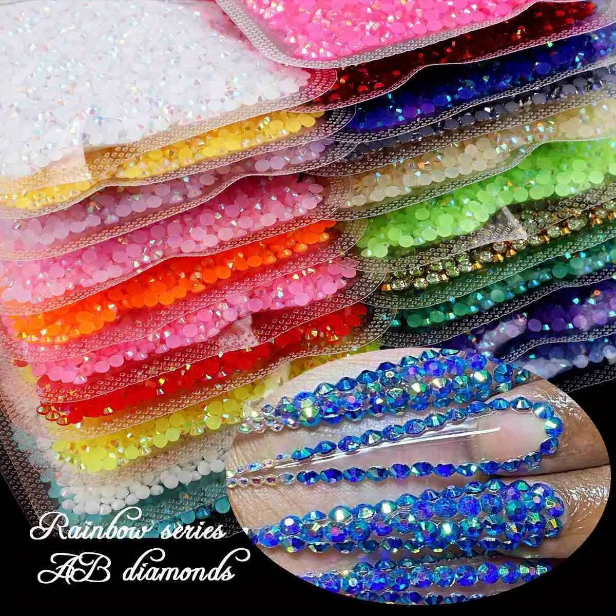 4000 Pz 2/3/4mm Rotondo In Resina Fondo Piatto Colore Glitter Strass FAI DA TE 3D Unghie artistiche Decorazione Manicure Gemma Accessori