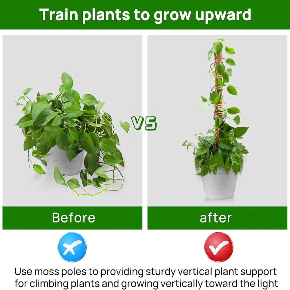 30cm/40cm/50cm Moss Totem kutup yosun kutup bitkiler için Monstera 2 adet yosun kutup tırmanma için kapalı saksı bitkileri