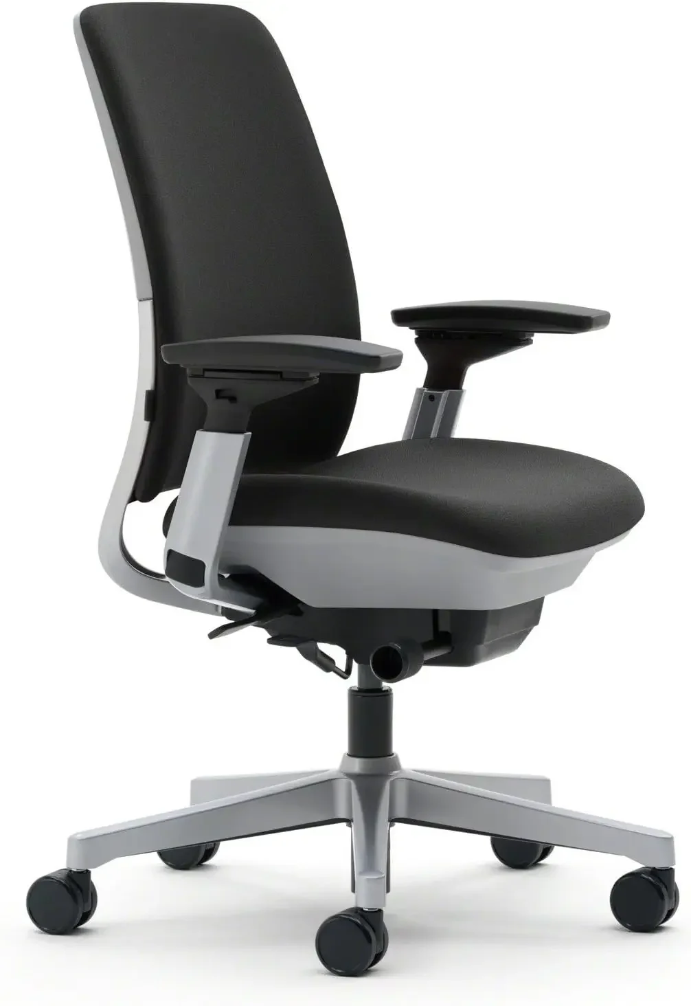 Amia Ergonomic Office Chair with Adjustable Back Tension and Arms | Flexible Lumbar with Sliding Seat | Black Frame