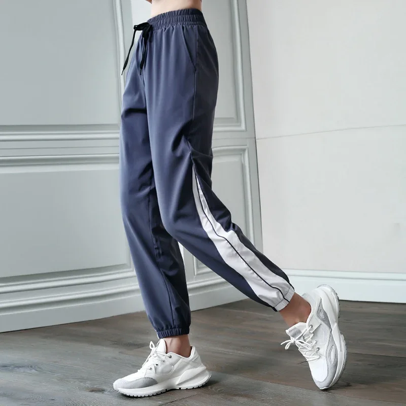 Women's Sports Pants Loose Spring Autumn Running Yoga Tracksuit Trousers Pocket Gym Fitness Drawstring Pocket Jogging Pants