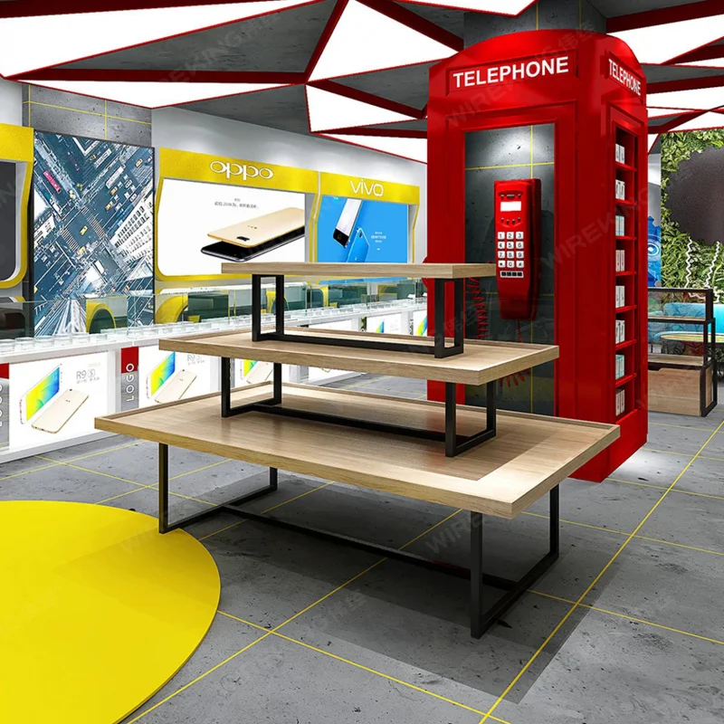 custom.Customized Mobile Phone Store One-Stop Design Computer Headset  Accessory Display Racks Retail Store