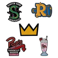 South Side Serpents Enamel Pins Criminal Suspicion Drama Chock'lit Shoppe Open 24 Hrs Brooch Lapel Badge Punk Jewelry fans Gifts