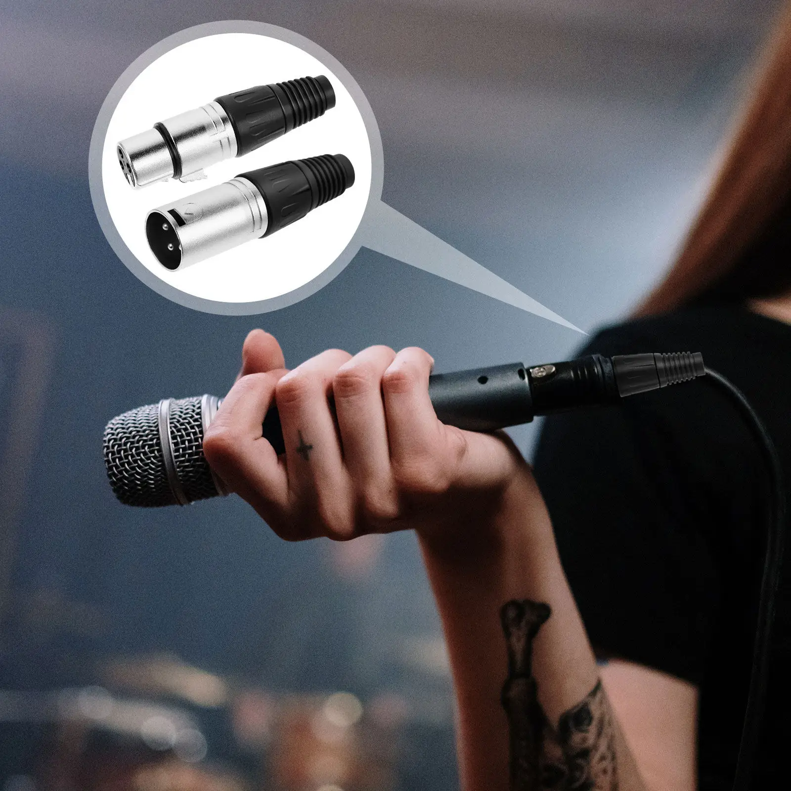 1Set Xlr 3 Pin Conn…