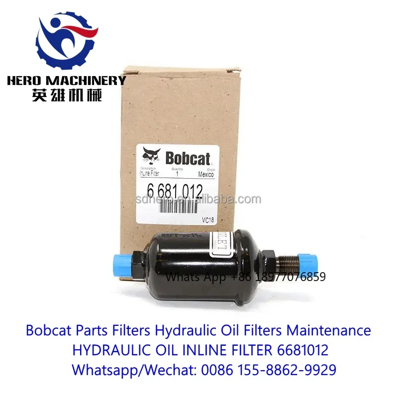 Genuine Bob Cat Excavator Spare Parts 6681012 Maintenance Filters Hydraulic Oil Filters For Excavators 430 435