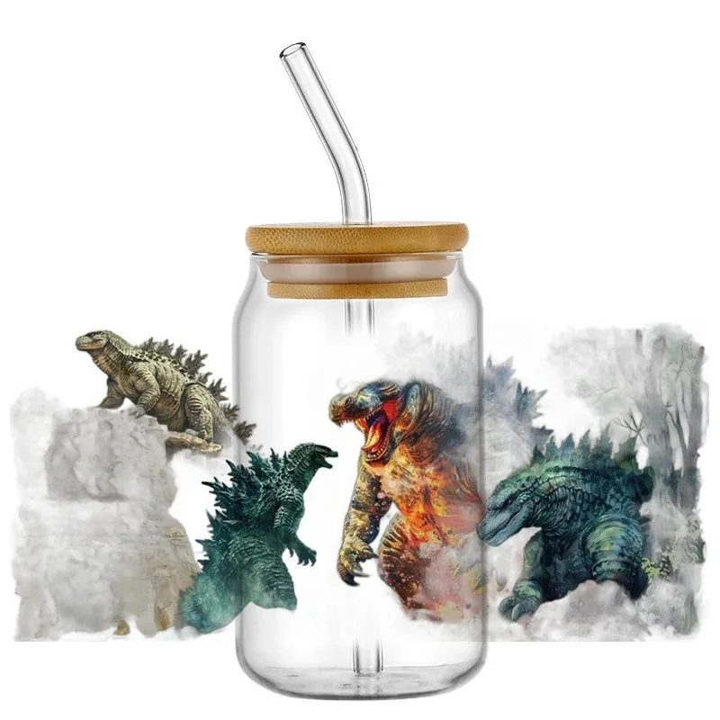

Monster pattern Design 16OZ UV DTF Cup Wrap Transfer Stickers Cartoon Custom Labels DIY Waterproof Logo For Libbey Glass Can