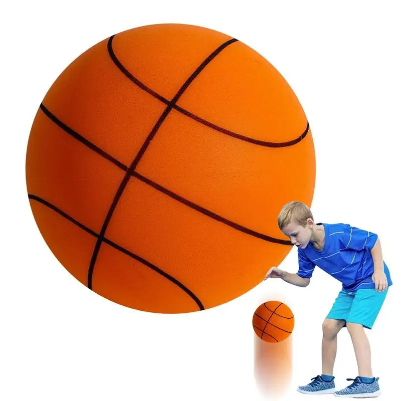 Bouncing Mute Ball Indoor Silent Basketball 18-24cm Foam Basketball Silent Soft Ball Size 7 Air Bounce Basket Ball