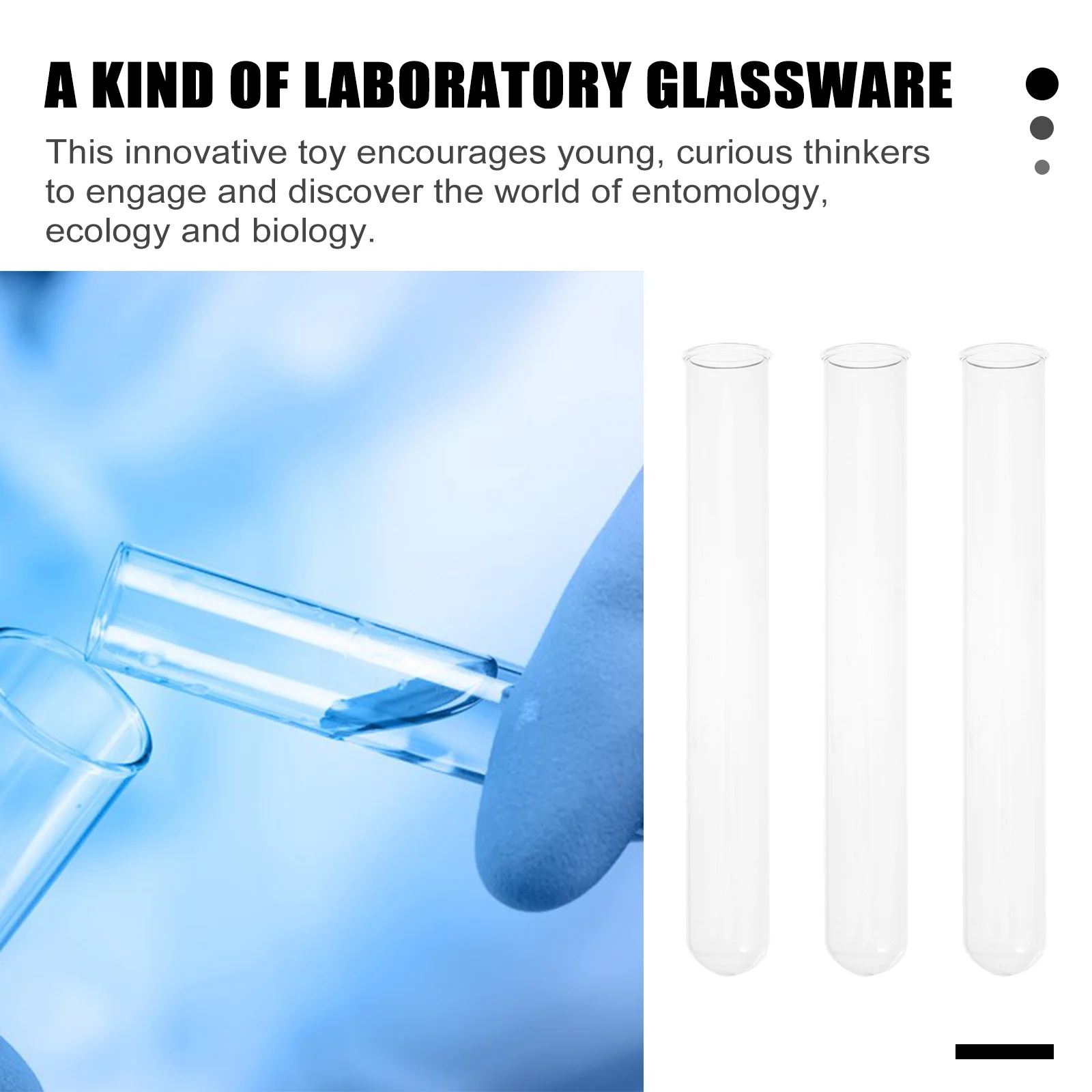 10 قطعة أنبوب اختبار الزجاج الشفاف عالي الجودة متعدد الاستخدام للتجارب العلمية لتقوم بها بنفسك لوازم مختبر إنتاج الغراء