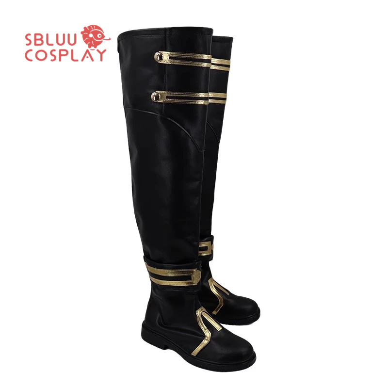SBluuCosplay 게임 LOL Caitlyn Kiramman 코스프레 신발 남성 여성 할로윈 파티 테마 이벤트 맞춤 제작 부츠