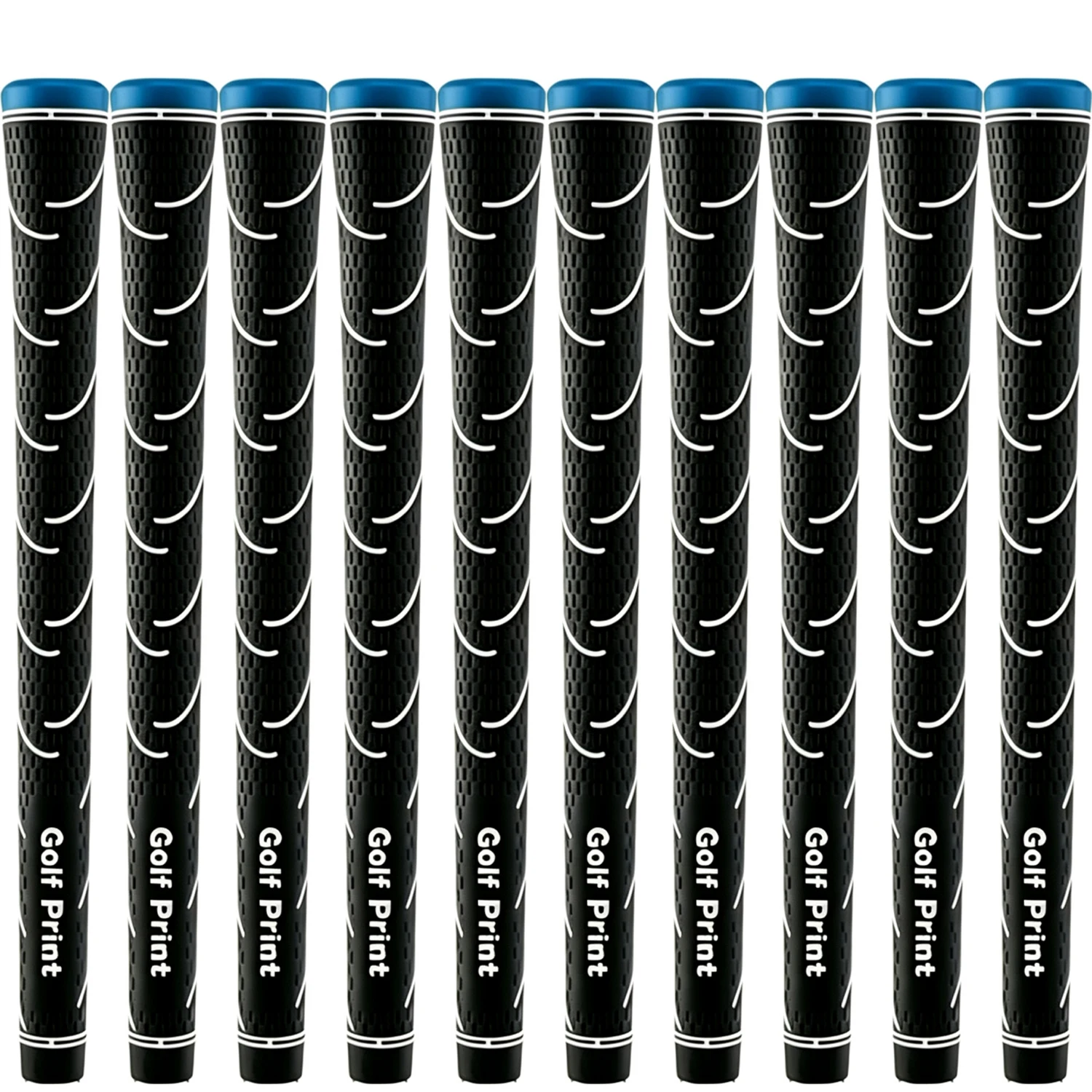

golfprint Black Golf Grips Soft Rubber Golf Club Grips Standard
