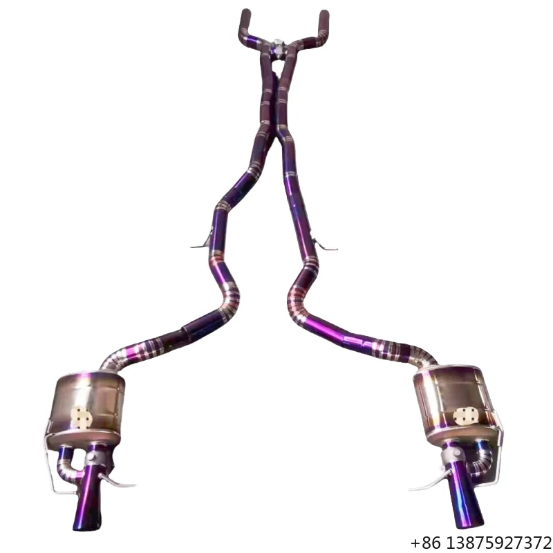 Прочный выхлопной глушитель из титанового сплава с 3 клапанами для 4.0T - совместим с моделями GT63, GT63S, M6, M5, стальной материал