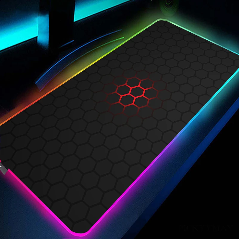 

Design RGB Mouse Pad Gaming Mousepad LED Mouse Mat Keyboard Mat Anti-slip Best Choice Desk Pad XXL Luminous Desk Rug