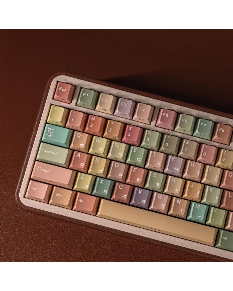 

Multi Language Jelly PBT Keycaps Double Engraved Light Transmitting OEM Height Korean Russian Thai For Wooting