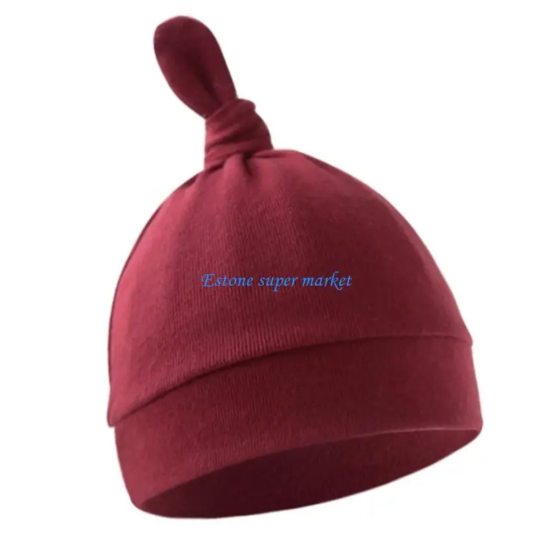 090B Newborns Fetal Caps Baby Hat Fashionable Knotted Hat Warm Bonnet Trendy Hat