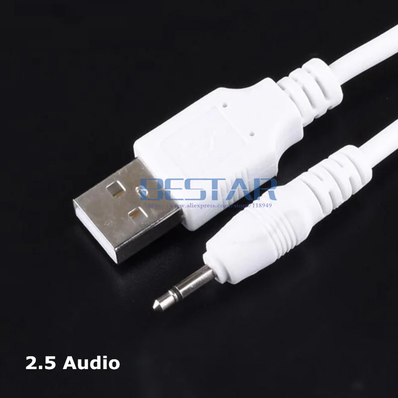 1m gniazdo USB Aux 2.5mm dźwięk mono kabel USB2.5 2.5mm gniazdo USB USB 2.0 do DC2.5mm 2A ładowania kabel zasilający 3FT