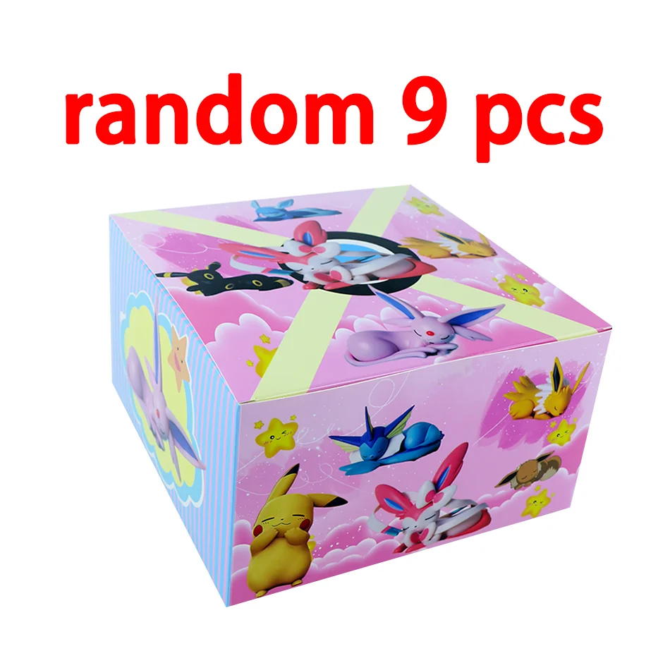 Anime Pokémon Blind Box Eevee Familie Schlaf-Serie Figuren 1-9 Stück Eevee Schlaf-Serie Handpositioniertes Spielzeug Geschenk für Freunde – Detail 22