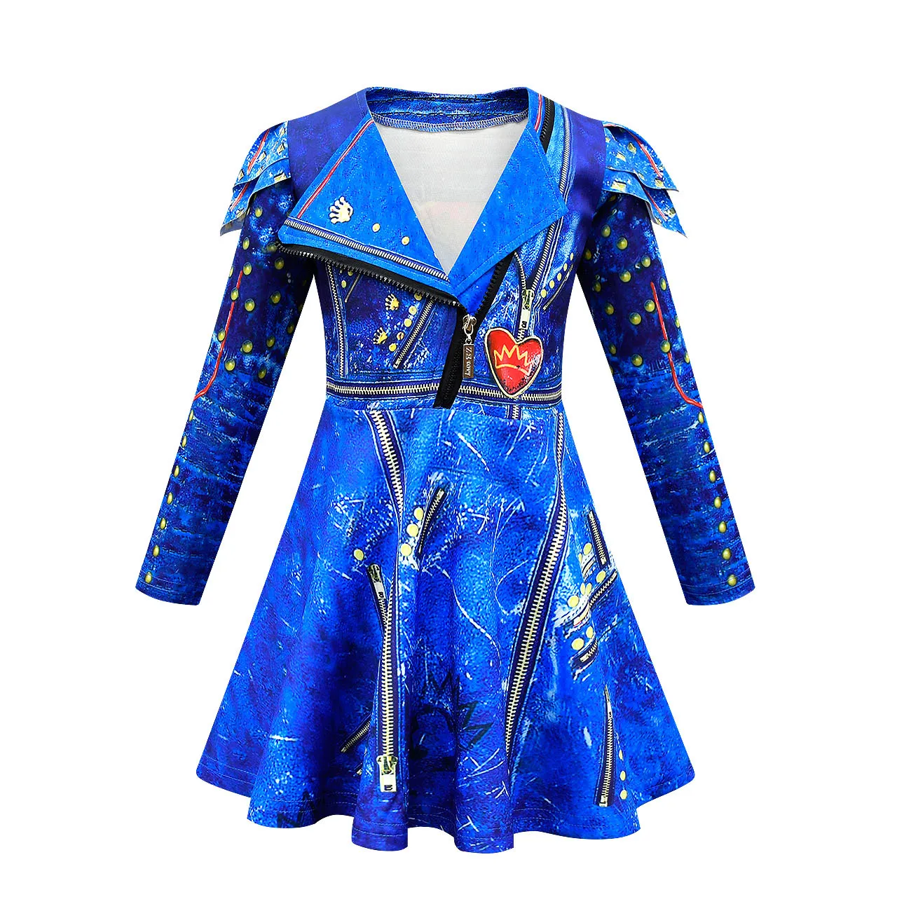 Halloween Kids Descendants 3 Mal Cosplay Costume for Girls Evie Role-play Child Halloween Disguise Clothes Party Fancy Dress Up