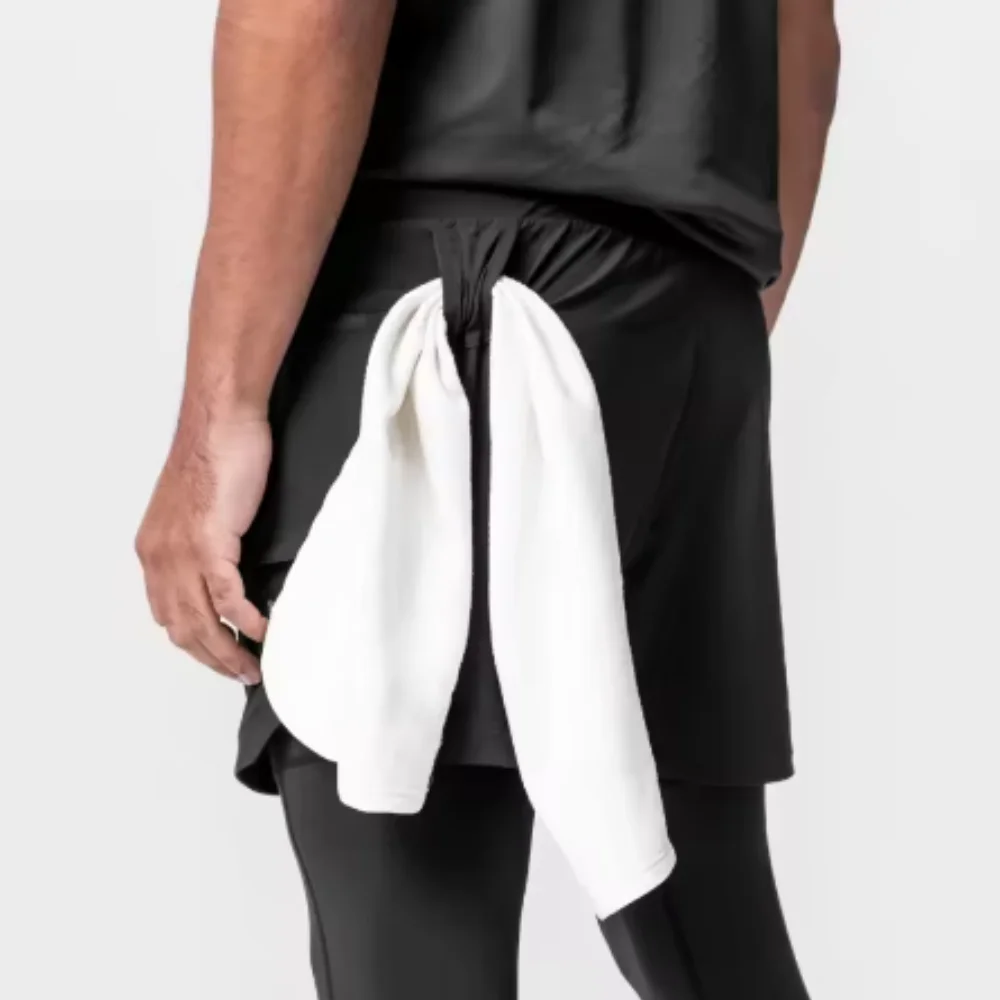 2025 Estate Nuovi uomini pantaloni corti Pantaloncini 2 in 1 Pantaloncini casual Jogger da strada Allenamento fitness Pantaloncini da uomo da corsa traspiranti ad asciugatura rapida