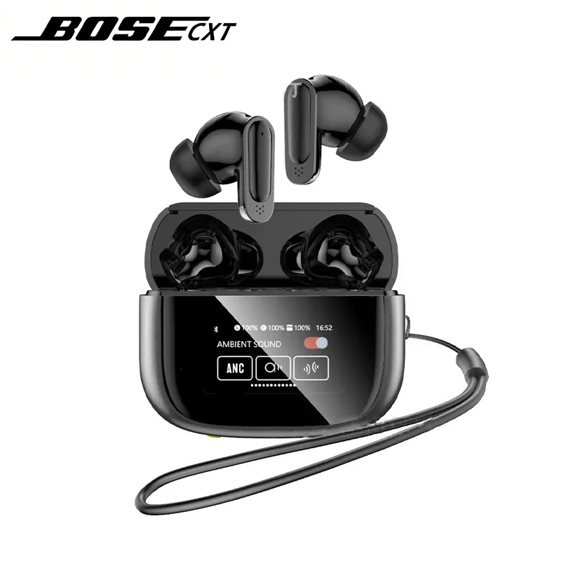 BOSECXT Ultra V11 Smart Touch Multifunctionele Grote Scherm TWS Draadloze ANC Noise Cancelling Oordopjes Enc Heavy Bass Oordopjes