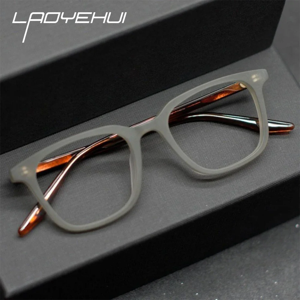 Retro Men Myopia Eyewear TR Square Optical Prescription Frames Luxury Brand Trend Anti Blue Light Computer Eyeglasses Customize