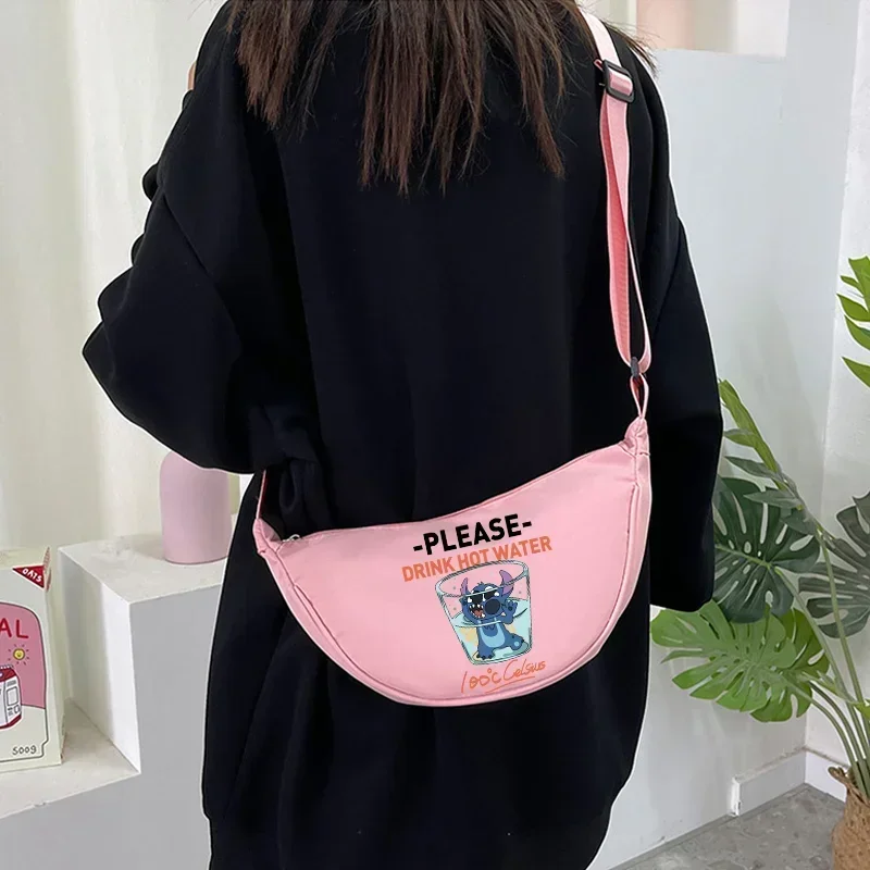 Lilo & Stitch Women\'s Bag Disney Handbags Cartoon Character Print Shoulder Bags Large Capacity Fashion Purse Birthday Party Gift