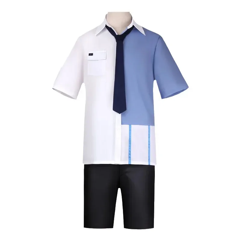 Anime Link Click Lucas Cosplay Costume White Short Lu Guang Blue Shirt Pant Hat Full Set Daily Clothing Halloween Suita;3,v'5.t;
