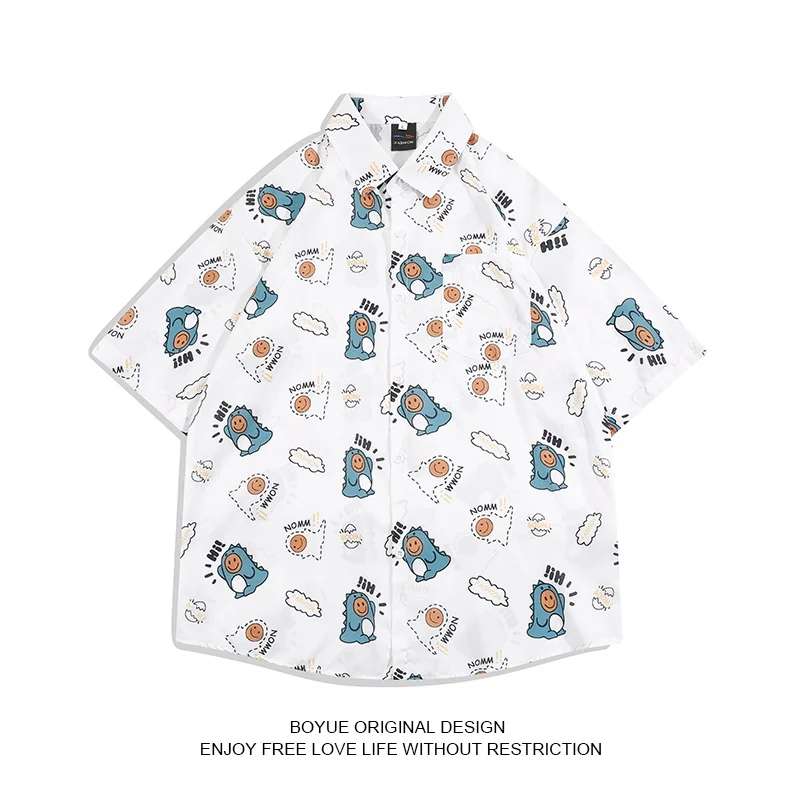 

Футболка Boyue Summer Cartoon Cute, молодежная, повседневная, свободного кроя, с принтом, не требующая глажки