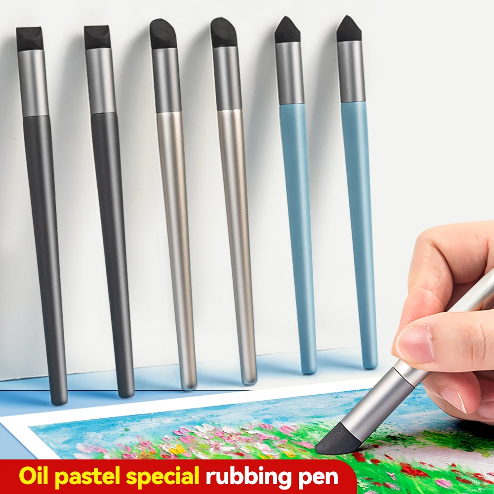 1/3Pcs Artist Blending Pen Sketch Rubbing Sponge Pastel Oil Stick Eraser Brush Soft Tip Drawing Art Color Shaper Painting Tool