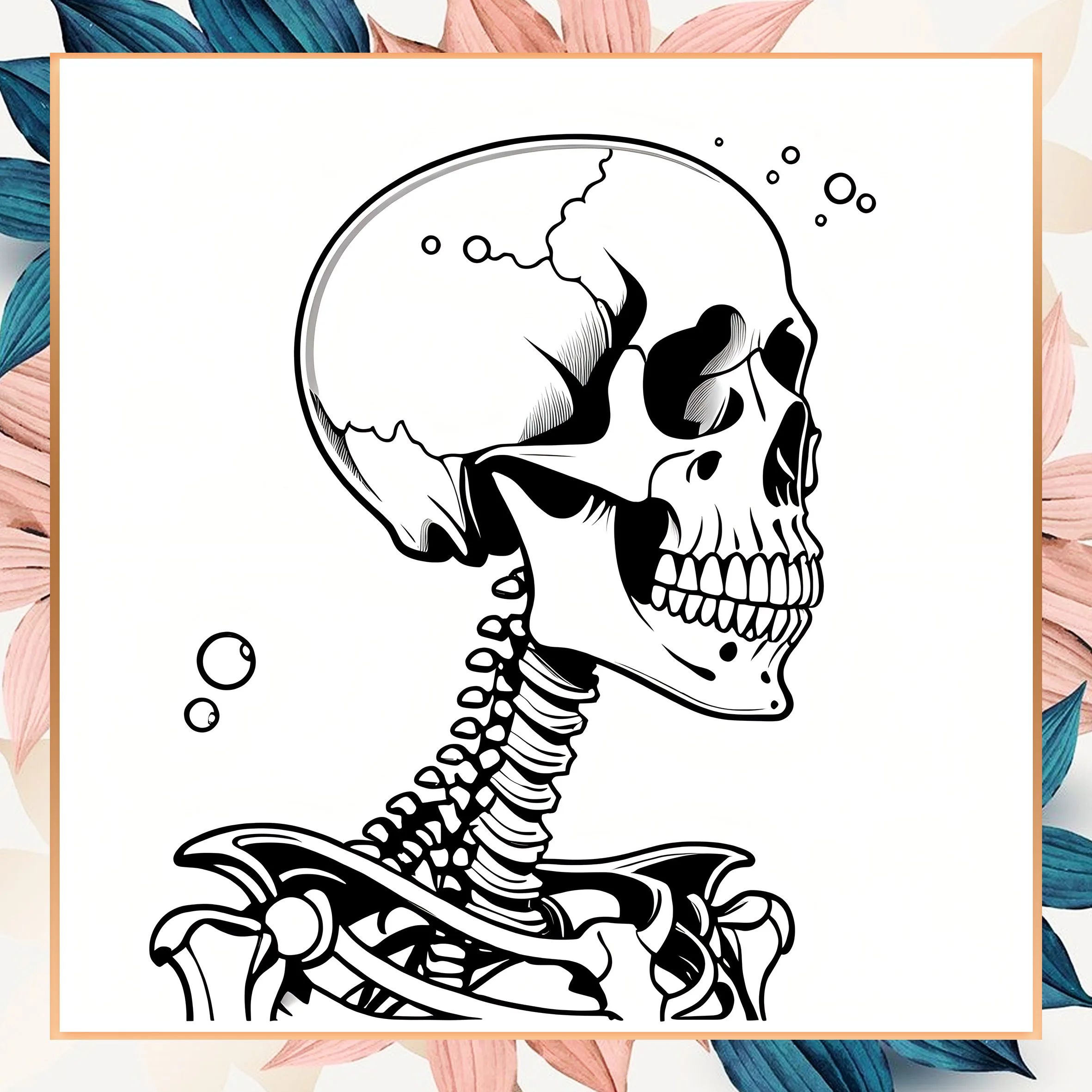 1PC Art Skull Coloring Book 24 Page For Birthday Party Relieve Stress Kill Time Graffiti Painting Drawing Adult Picture Book