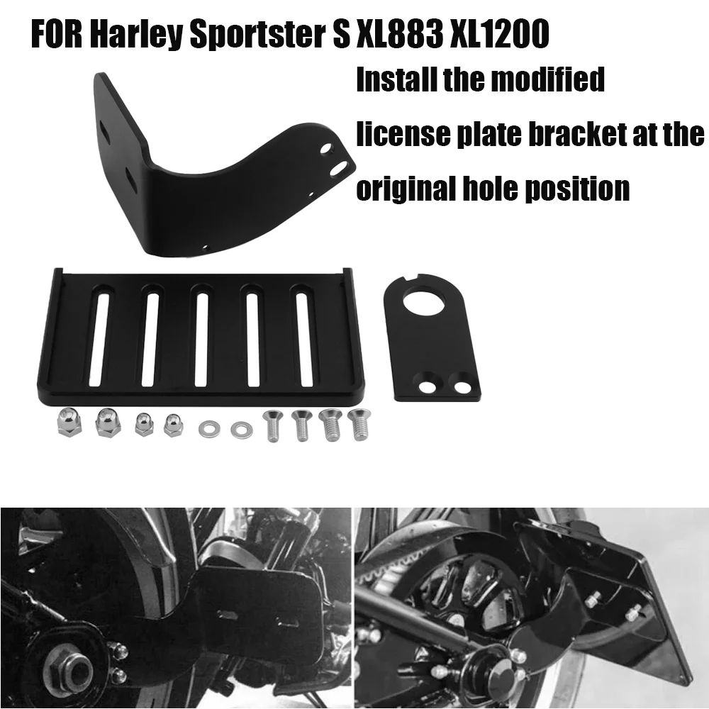 

Боковой кронштейн для лицензии мотоцикла для Harley Sportster S XL883 XL1200 Iron 883 1200 Forty Eight X48 Nightster XL1200V