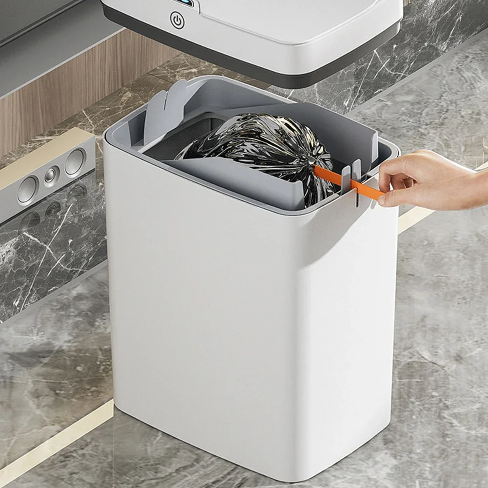 Smart Trash Can Automatic Sensor Garbage Can 15/18L Rectangular Wastebin Infrared Induction USB Charging Trash Bin Smart Home