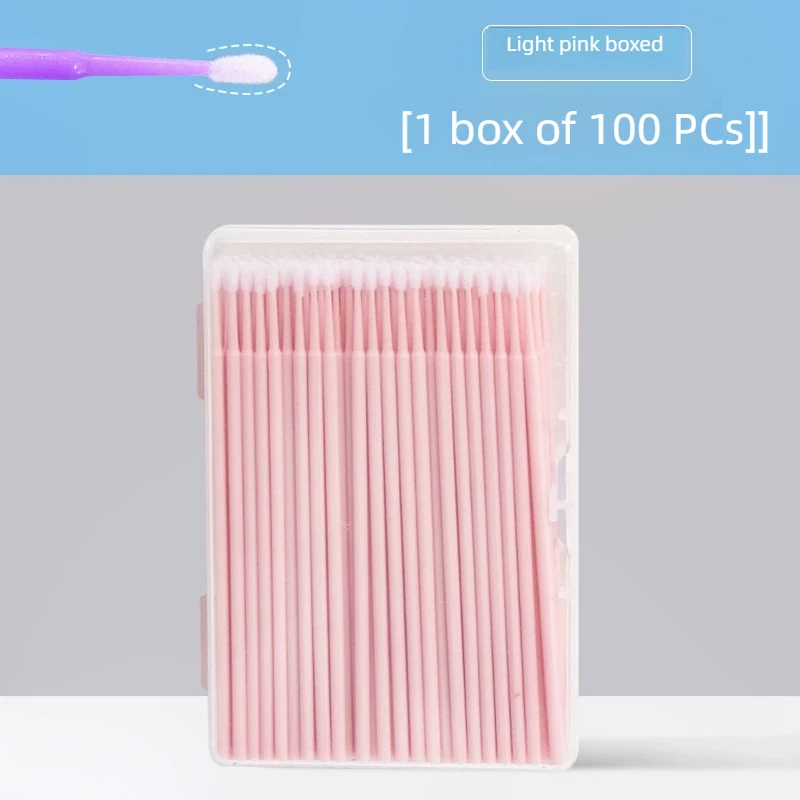 Brosse de nettoyage de cils, 100 pièces, Extension de cils, Micro coton-tige, microbrosse pour cils individuels, outils de démaquillage de beauté