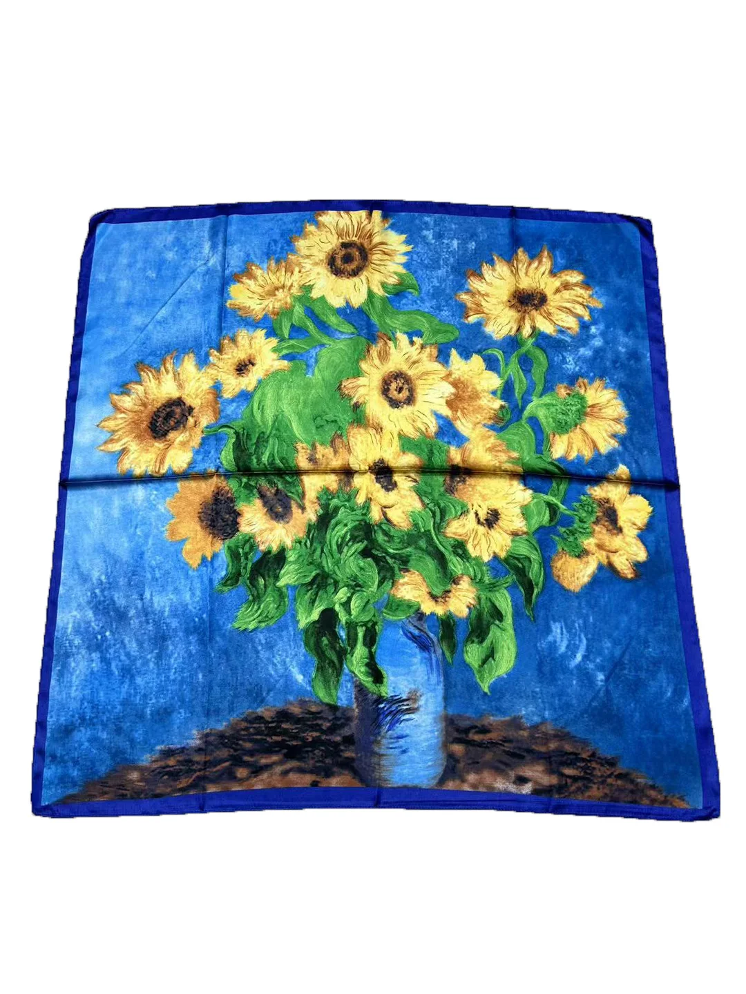 

Модный женский шарф из полиэстера с цветочным принтом, легкий шейный платок