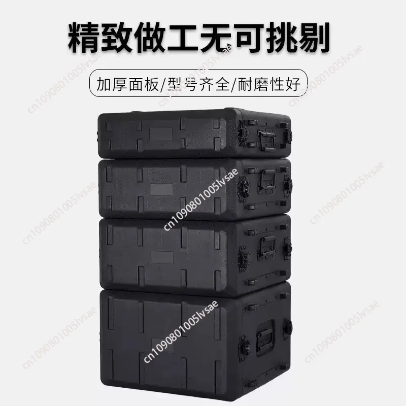 Tool Cabinet Flight Case Stage Audio Amplifier Organizer Portable Toolbox Shockproof PE Plastic Microphone Receiver Box