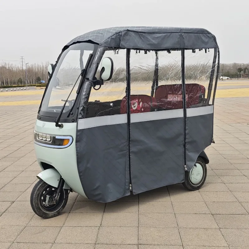 1pcs Electric Tricycle Rain Curtain Shed Windproof Thickened All-in-one Shed Car Curtain Shed Canopy