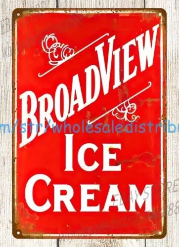 1pcs Broadview Ice Cream Helena Montana metal tin sign wall home decor