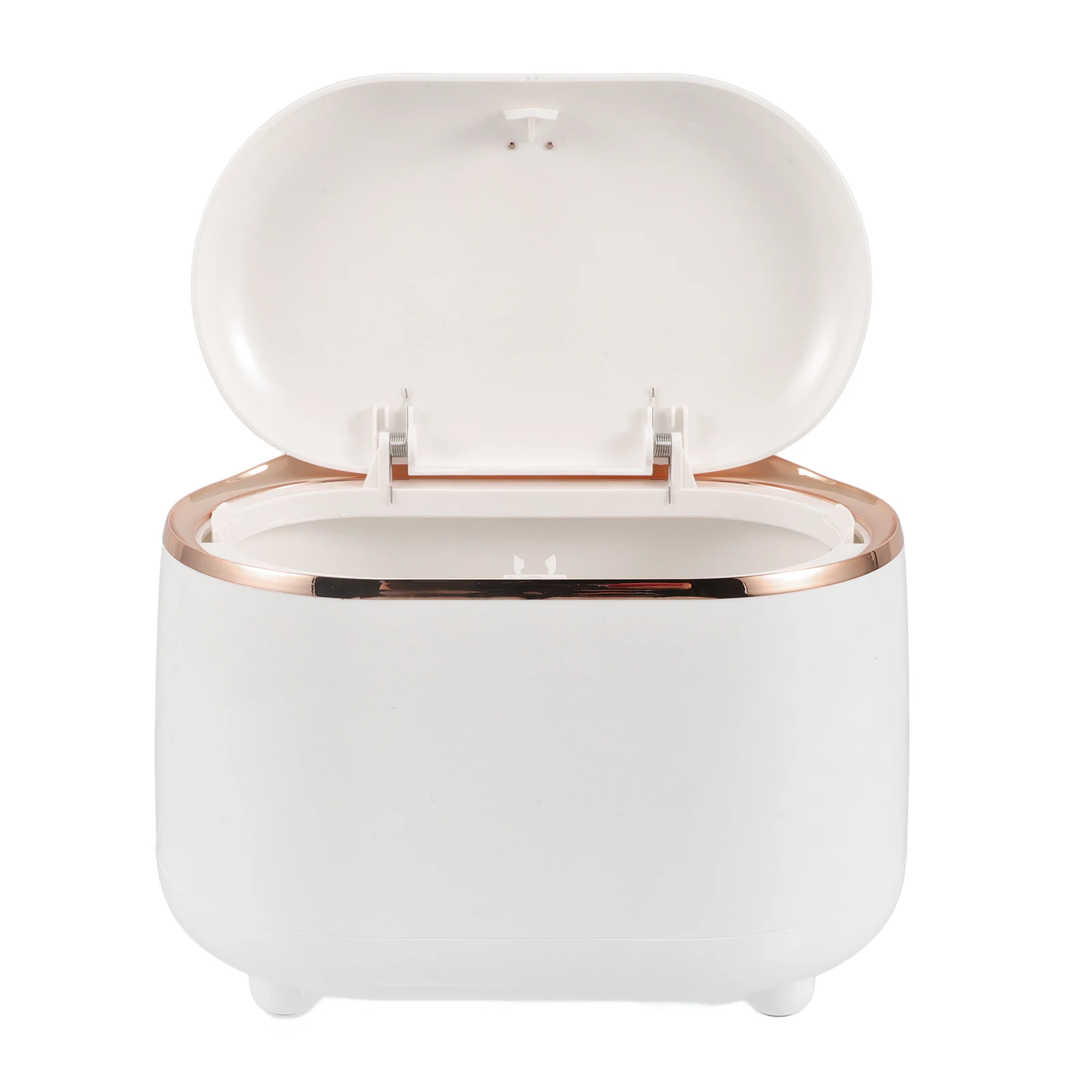 

Elliptical Desktop Trash Can Push Lid Office Home Small Capacity Plastic Garbage Bin Table Waste Basket Durability