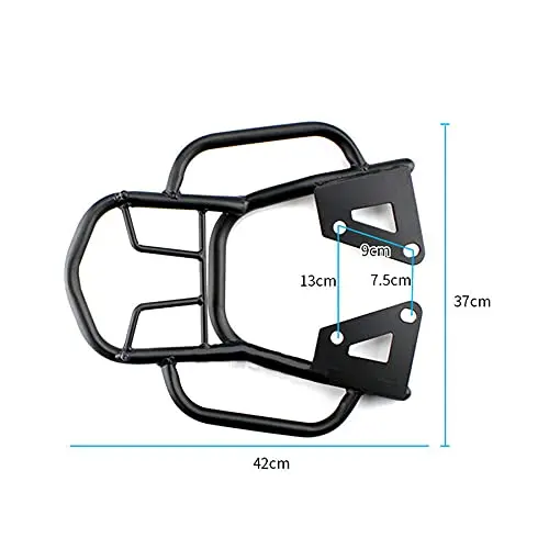 

Motorcycle Armrest Rear Shelf Refitted Box Tail Luggage Rack Black M3 M5 US Ship