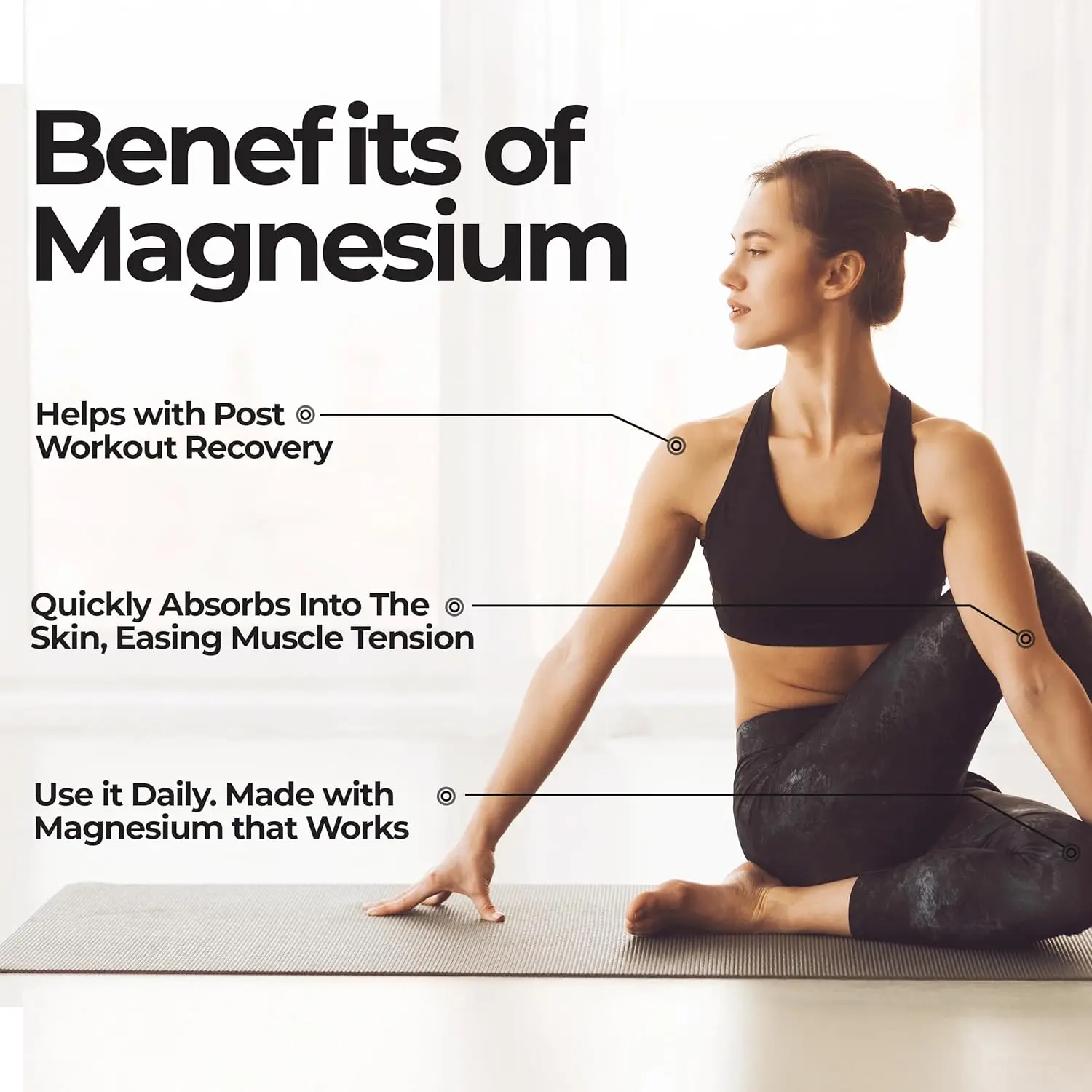 Pure Magnesium Oil Spray - USP Grade Magnesium Chloride Liquid for Foot & Body Care Spray for Relaxation & Quick Absorption100ml view 2