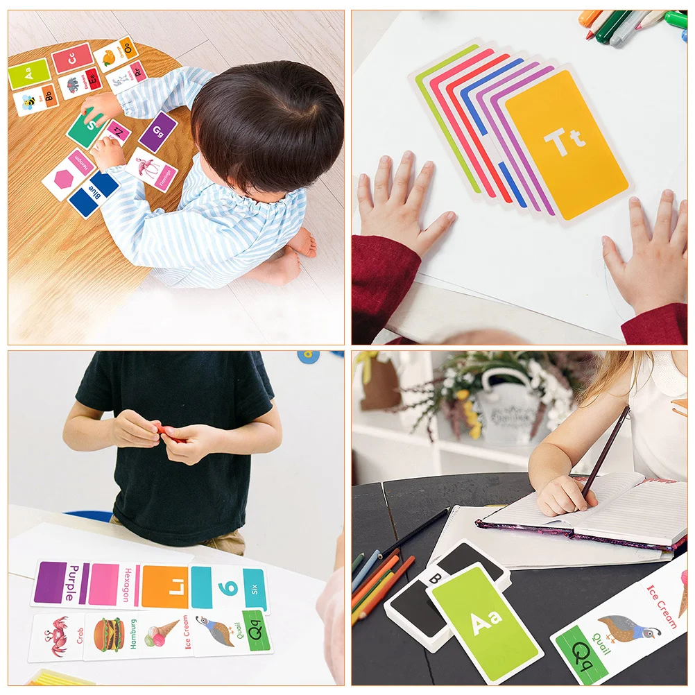 

58 Sheets Early Education Flash Cards Sensory Learning Household Kids Playthings Educational Children Accessories Cognitive