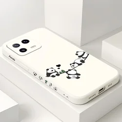 Baby Panda Phone Case For Xiaomi Mi 15 15T 14 14T 13 13T 12 12X 12T 12S 11 11T 10 10T 9 9T Pro Lite Liquid Silicone Cover