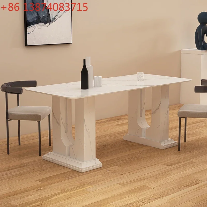 New Chinese Style Stone Plate Dining Table Simple and Light Luxury Household Dining Table