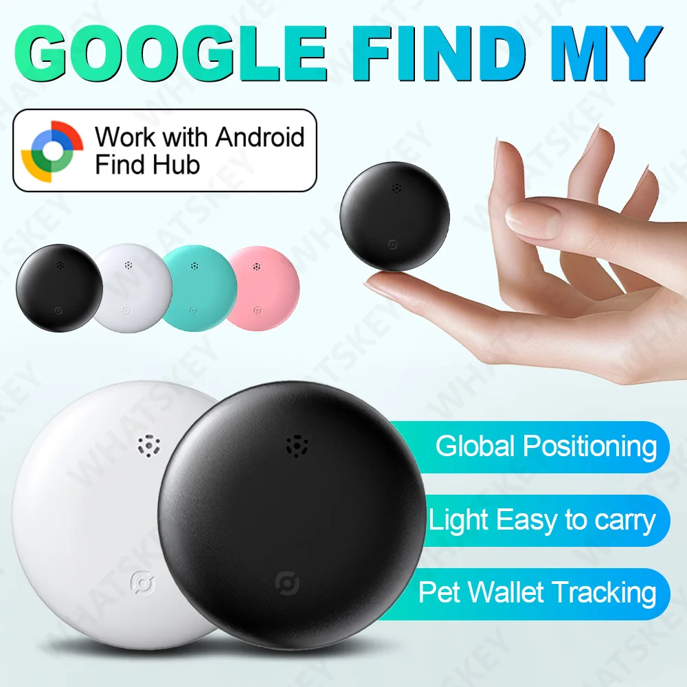 1-2 PCS Android Anti-Loss Tracker Work with Google Find Hub Waterproof Bluetooth Smart Tag Locator for Key Wallet Remote Tracker