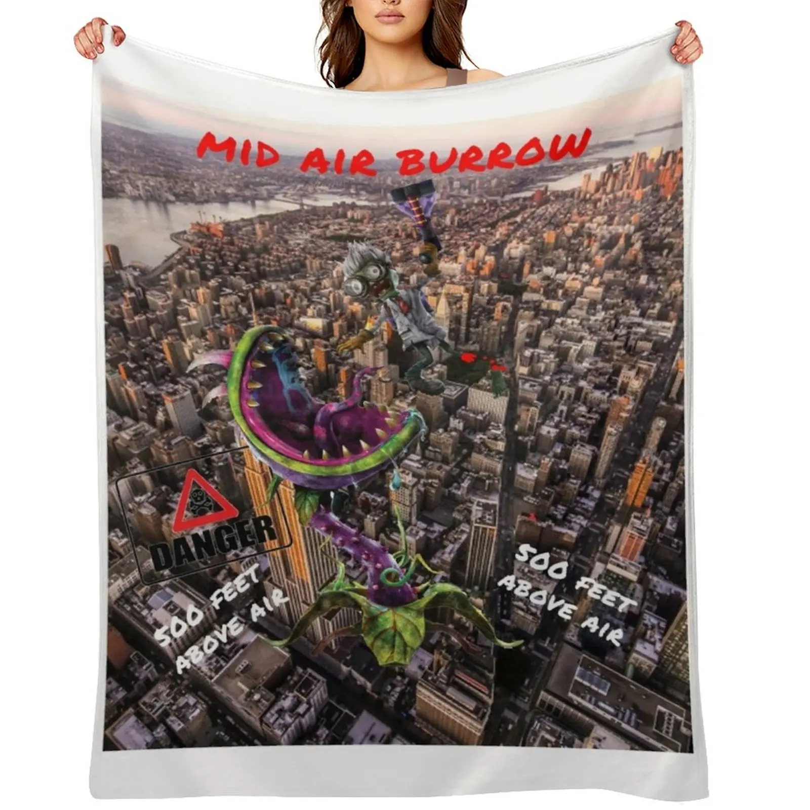 

mid air burrowing chomper Throw Blanket blankets and throws Plaid Luxury Thicken Thin Blankets